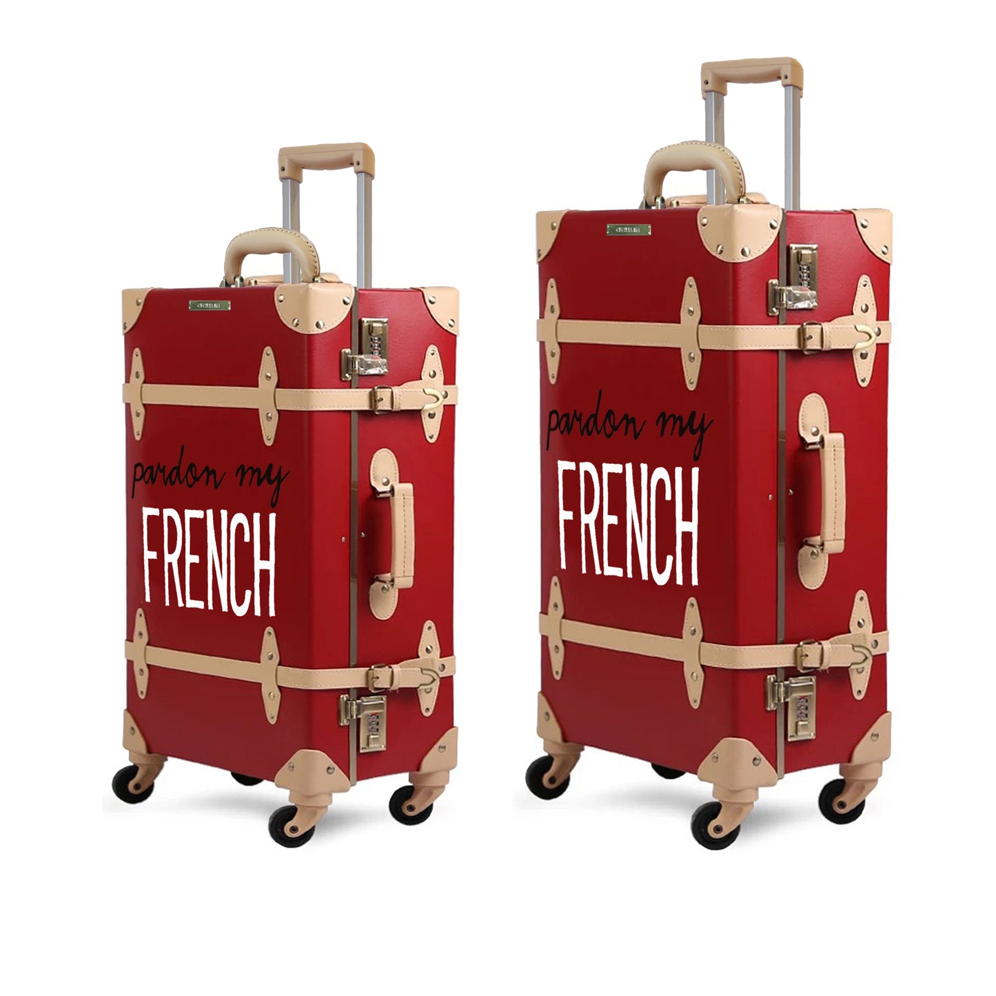 FRENCH | Suitcase | 22 inch | Red