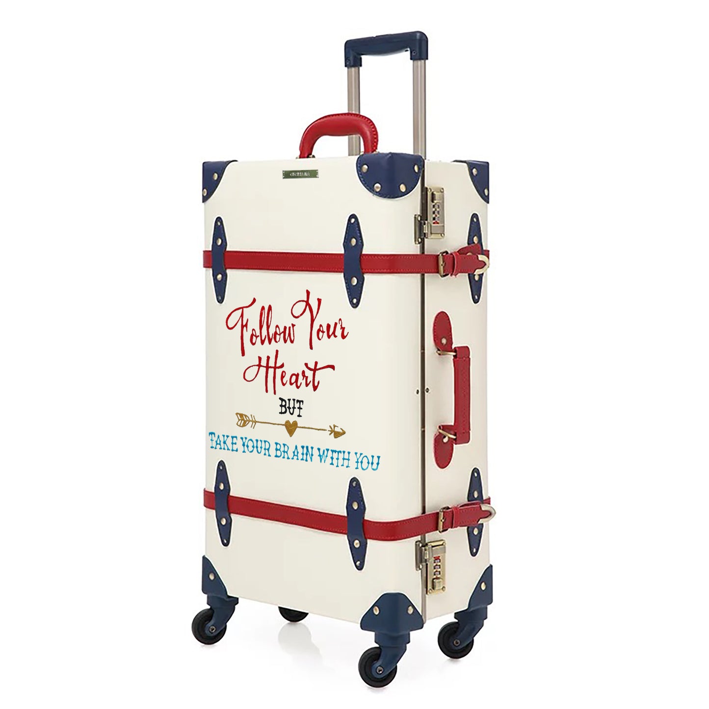 HEART | Suitcase | 22 inch | White