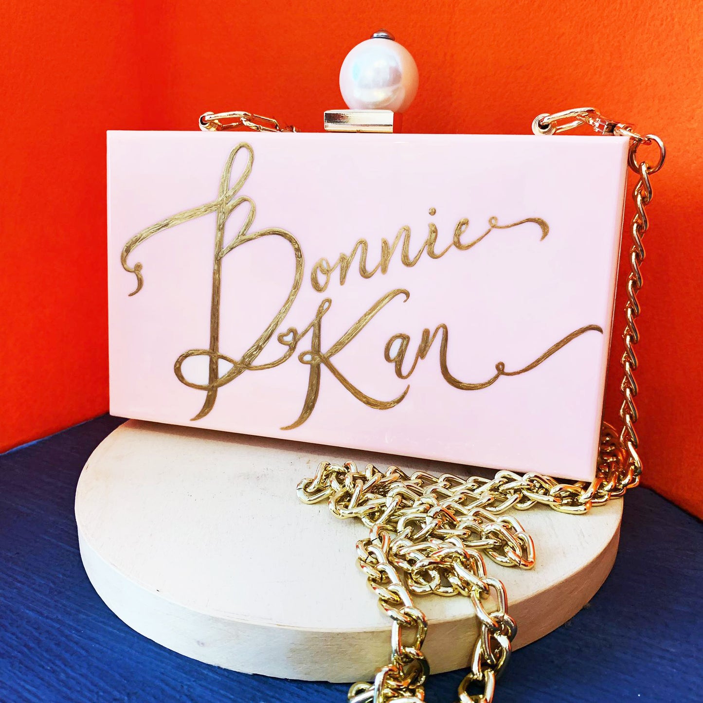 Customise Your Name on Clutch Bag