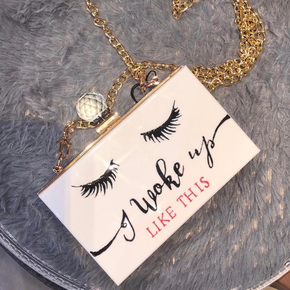 WOKE UP Clutch | White