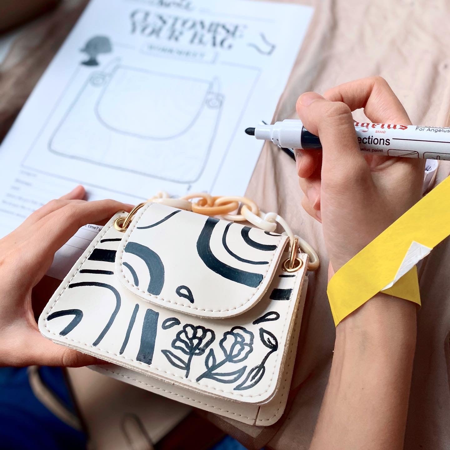 DIY Handpaint  leather Bag Workshop | 1.5 hours @$590HKD