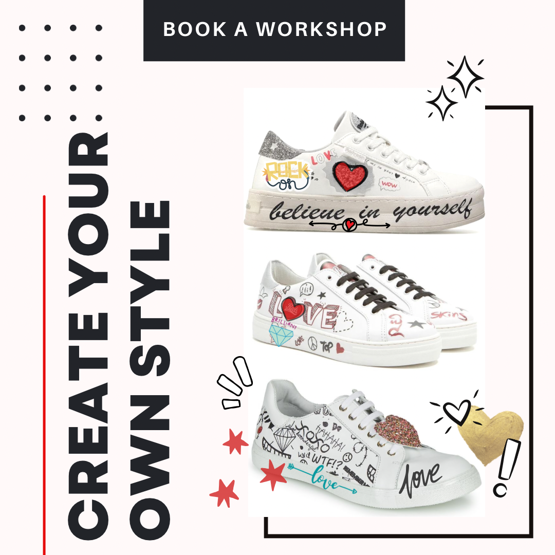 DIY Fashion Sneakers for adults | 手繪波鞋|時尚版 1.5小時 |@$HKD990
