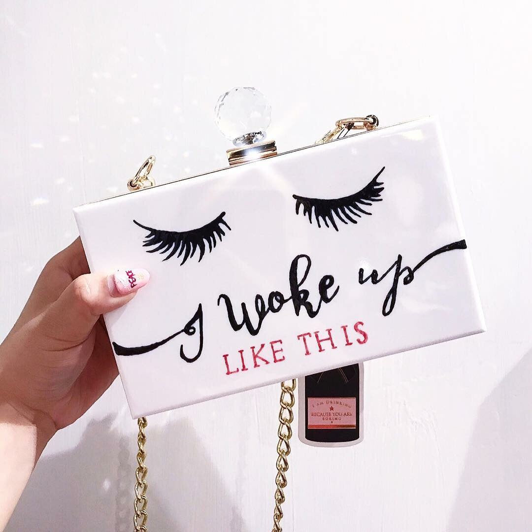 WOKE UP Clutch | White