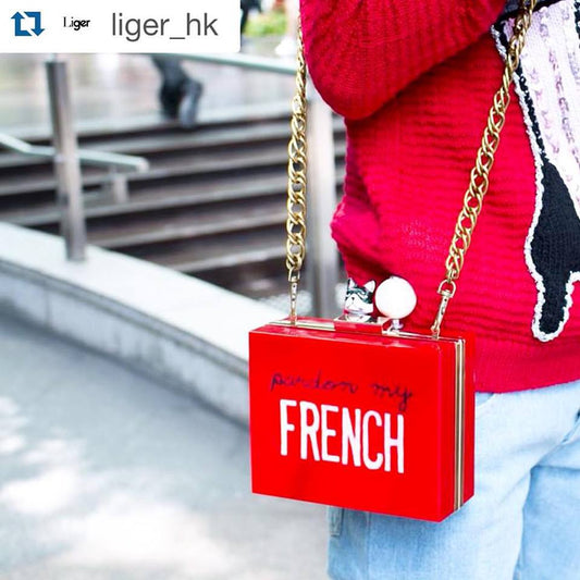PARDON MY FRENCH Clutch | Red