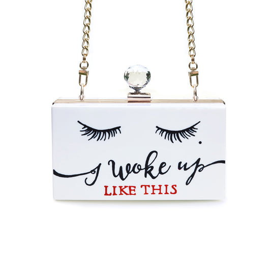 WOKE UP Clutch | White