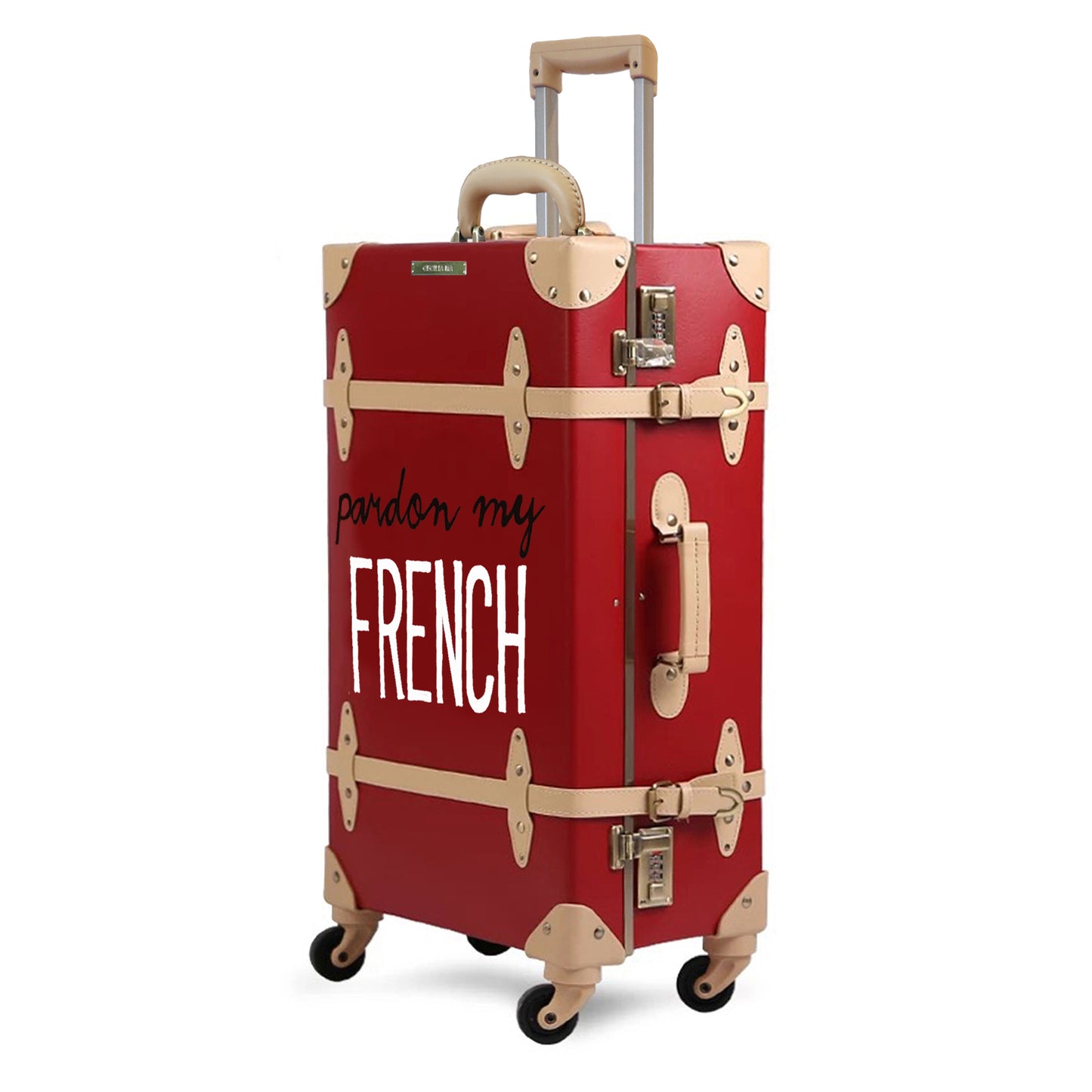 FRENCH | Suitcase | 22 inch | Red
