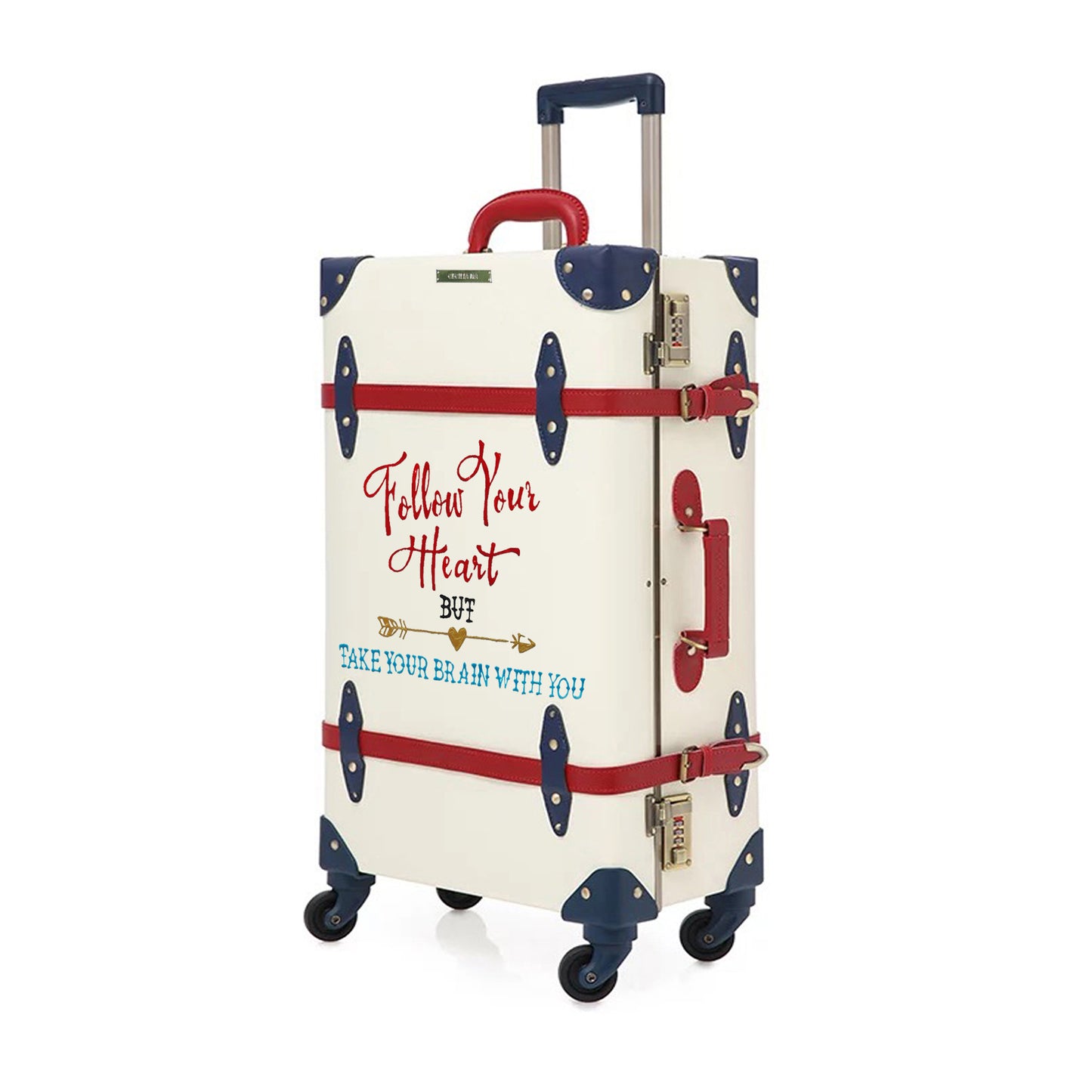 HEART | Suitcase | 20 inch | White
