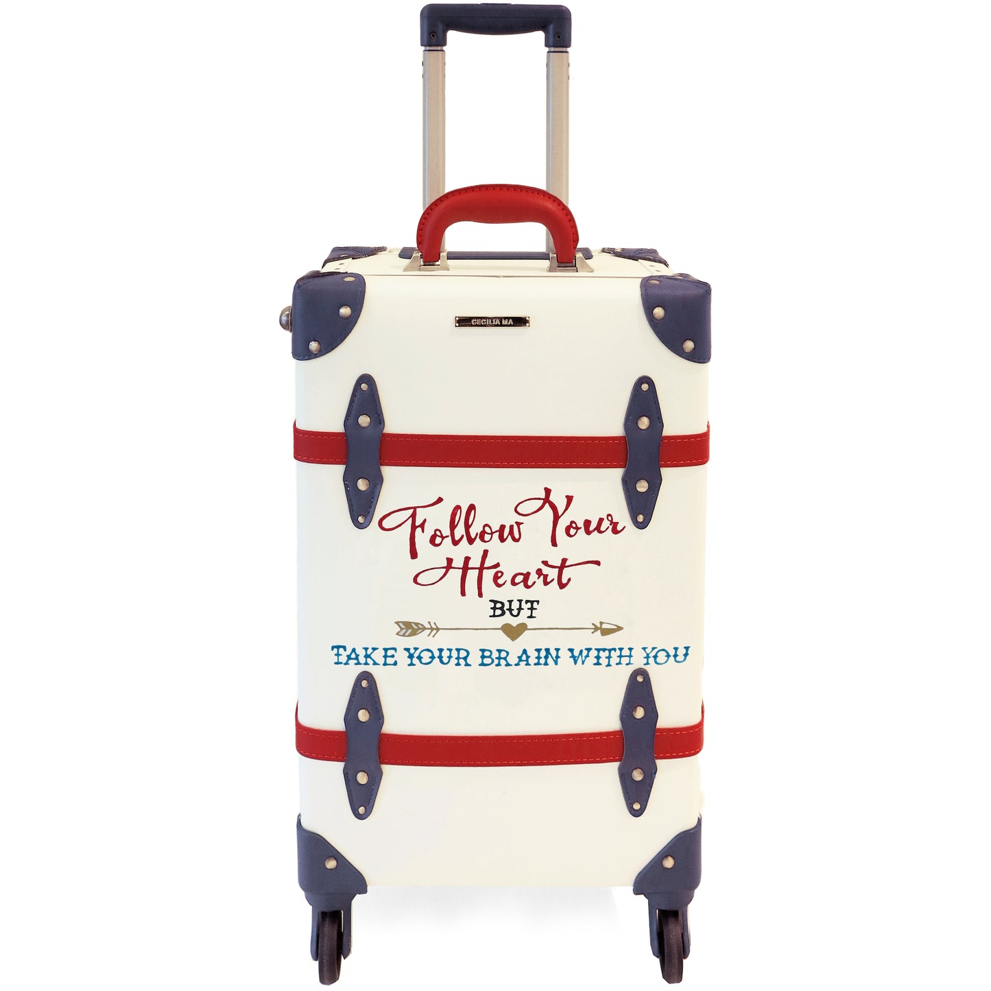 HEART | Suitcase | 22 inch | White