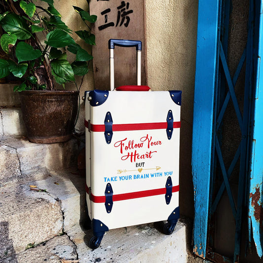 HEART | Suitcase | 22 inch | White