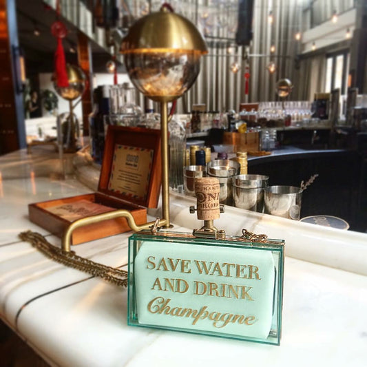 SAVE WATER Clutch | Green