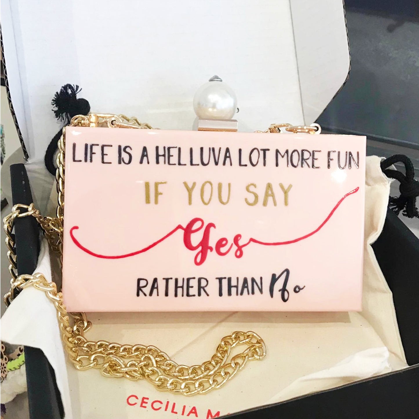 Inspiration - Customise your Inspiring Quote on Clutch Bag
